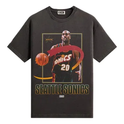 Kith For Nba All-star Seattle Supersonics Gary Payton Vintage T-shirt 'black'