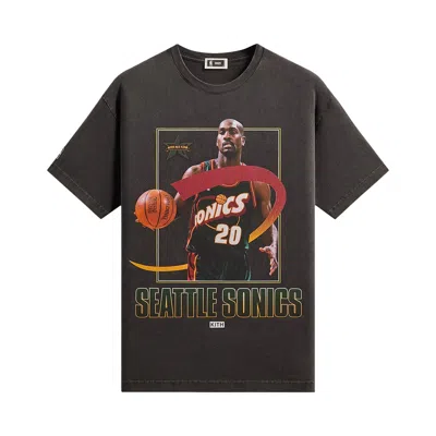 Pre-owned Kith For Nba All-star Seattle Supersonics Gary Payton Vintage Tee 'black' | Men's Size L