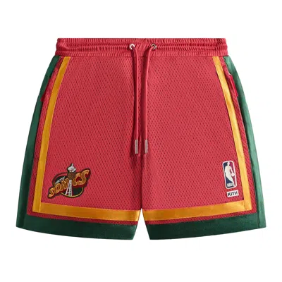 Pre-owned Kith For Nba All-star Seattle Supersonics Short 'crimson' | Red | Men's Size M