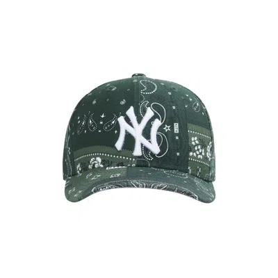 Pre-owned Kith For New Era Yankees Deconstructed Bandana Low Profile 'stadium' | Green | Men's Size 7.125