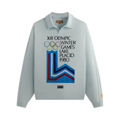 Pre-owned Kith For Olympics Heritage Nelson Collared Pullover 'fade' | Green | Men's Size Xxl