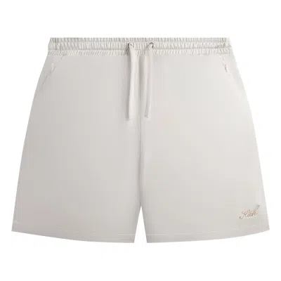 Pre-owned Kith For Olympics Heritage Washed Satin Cedar Short 'sandrift' In White