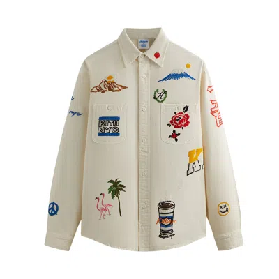 Pre-owned Kith For Otakara Nyc Denim Apollo Shirt 'sandrift' | Cream | Men's Size Xxl