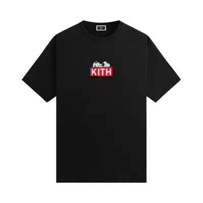Pre-owned Kith For Peanuts Doghouse Classic Logo Tee 'black' | Men's Size Xl