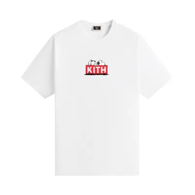 Pre-owned Kith For Peanuts Doghouse Classic Logo Tee 'white' | Men's Size L