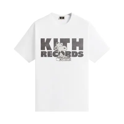 Pre-owned Kith For Peanuts  Records Vintage Tee 'white' | Men's Size Xl
