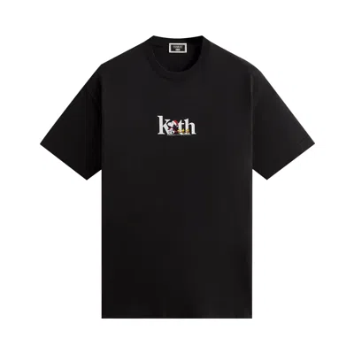 Pre-owned Kith For Peanuts Serif Tee 'black'