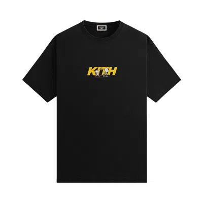 Pre-owned Kith For Peanuts Skateboard Fast Logo Tee 'black' | Men's Size Xl