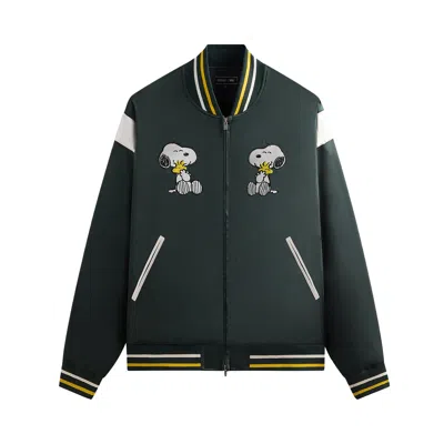 Pre-owned Kith For Peanuts Souvenir Jacket 'stadium' | Green | Men's Size M