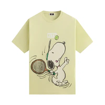 Pre-owned Kith For Peanuts Tennis Vintage Tee 'cucumber' | Yellow | Men's Size S