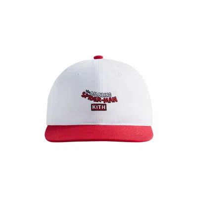 Pre-owned Kith For Spider-man Amazing Spiderman Snapback 'retro' In White