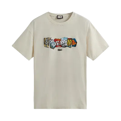 Pre-owned Kith For Spider-man Comic Covers Tee 'sandrift' In Cream
