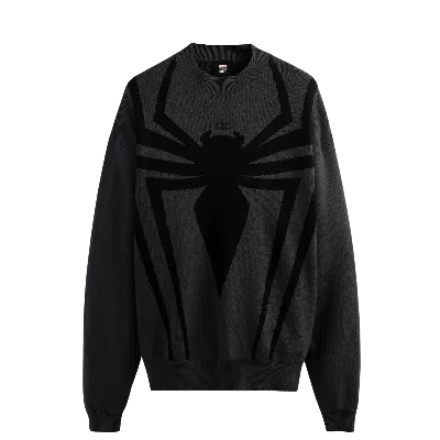 Pre-owned Kith For Spider-man Spider Crewneck 'void' In Grey
