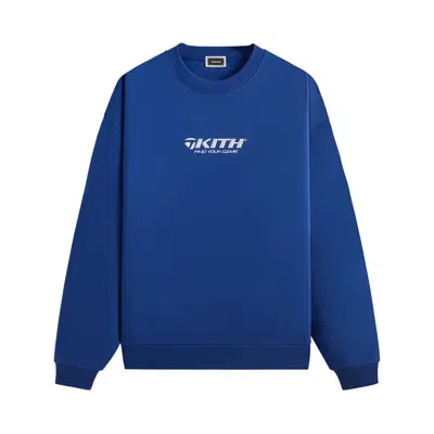 Pre-owned Kith For Taylormade Find Your Game Nelson Crewneck 'layer' | Blue | Men's Size Xl