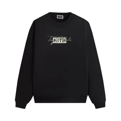 Pre-owned Kith For Taylormade Script Nelson Crewneck 'black' | Men's Size L