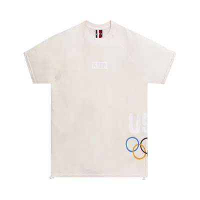 Pre-owned Kith For Team Usa 5 Rings Howard Tee 'bloom' | Cream | Men's Size Xl In White