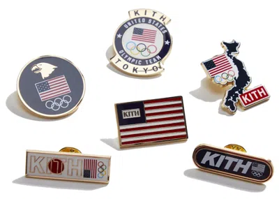 Pre-owned Kith For Team Usa Pins Set