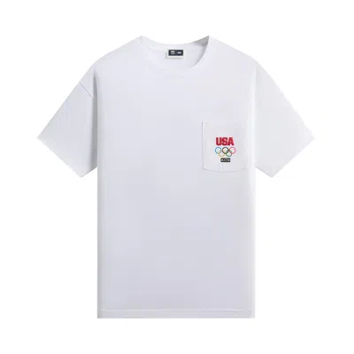 Pre-owned Kith For Team Usa Pocket Tee 'white' | Men's Size Xl