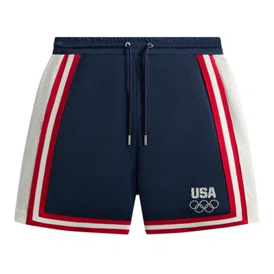 Pre-owned Kith For Team Usa Ryan Short 'nocturnal' | Blue | Men's Size Xl