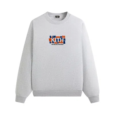 Pre-owned Kith For The Brooklyn Museum Exhibit Nelson Crewneck 'light Heather Grey' | Men's Size L
