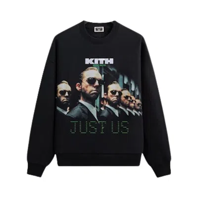 Pre-owned Kith For The Matrix Just Us Vintage Nelson Crewneck 'black' | Men's Size Xs