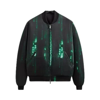 Pre-owned Kith For The Matrix Vance Satin Bomber Jacket 'black' | Men's Size M