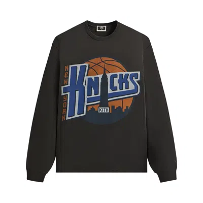 Pre-owned Kith For The New York Knicks City Vintage Long-sleeve Tee 'black' | Men's Size M