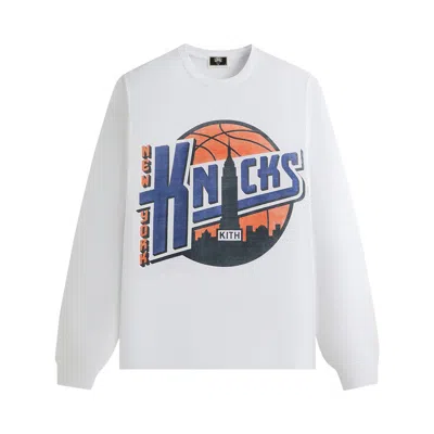 Pre-owned Kith For The New York Knicks City Vintage Long-sleeve Tee 'white' | Men's Size Xl