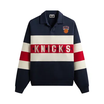 Pre-owned Kith For The New York Knicks Classic Nelson Rugby 'nocturnal' | Black | Men's Size Xxl