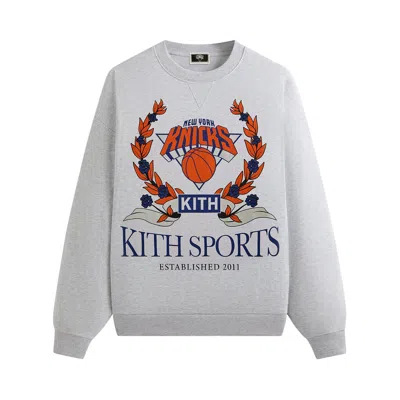 Pre-owned Kith For The New York Knicks Laurel Vintage Nelson Crewneck 'light Heather Grey' | Men's Size Xl