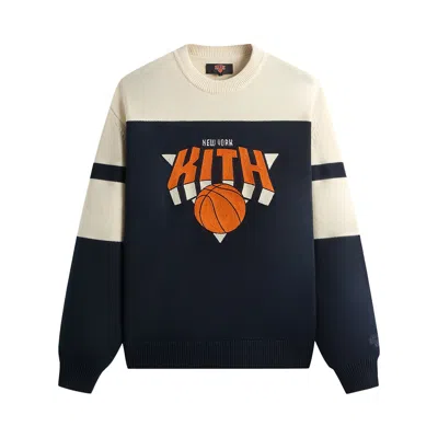 Pre-owned Kith For The New York Knicks Logo Crewneck Sweater 'nocturnal' | Black | Men's Size L