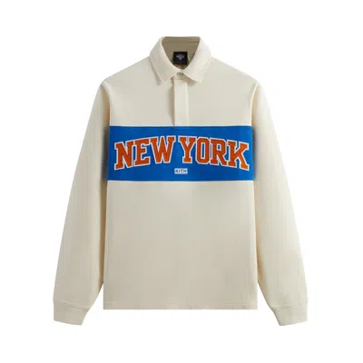 Pre-owned Kith For The New York Knicks Long-sleeve Rugby Shirt 'silk' In Cream