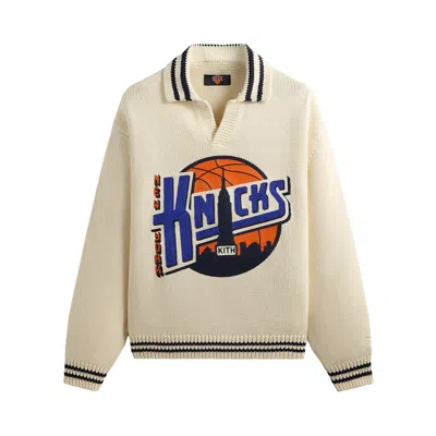 Pre-owned Kith For The New York Knicks Nelson Rugby Sweater 'sandrift' | Cream | Men's Size Xxl In White