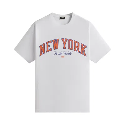 Pre-owned Kith For The New York Knicks New York To The World Vintage Tee 'white' | Men's Size L