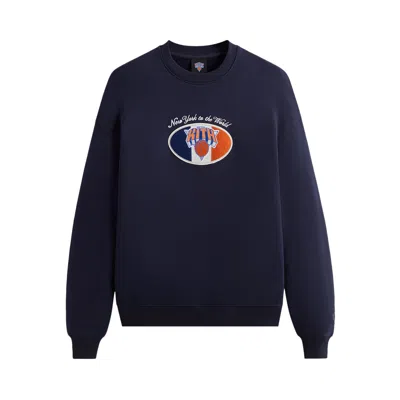 Pre-owned Kith For The New York Knicks Ny Insignia Nelson Crewneck 'nocturnal' In Blue