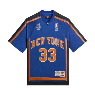 Pre-owned Kith For The New York Knicks Patrick Ewing Mesh Shirt 'current' | Blue | Men's Size S