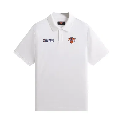 Pre-owned Kith For The New York Knicks Playoffs Ainslie Pique Polo 'white' | Men's Size S