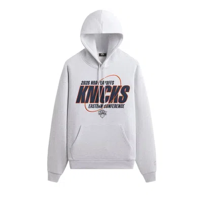 Pre-owned Kith For The New York Knicks Playoffs Nelson Hoodie 'light Heather Grey' | Men's Size S In Gray