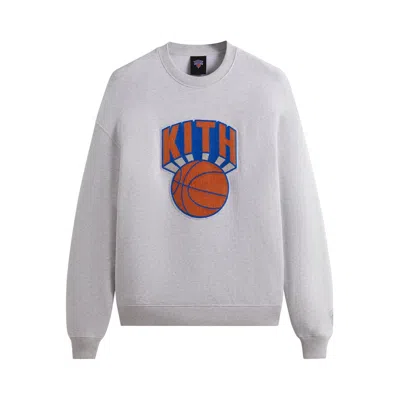 Pre-owned Kith For The New York Knicks Retro Ny Nelson Crewneck 'light Heather Grey'