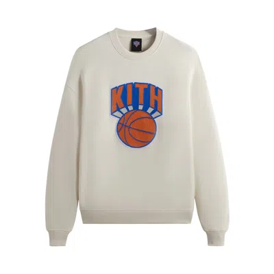 Pre-owned Kith For The New York Knicks Retro Ny Nelson Crewneck 'sandrift' | Cream | Men's Size Xl
