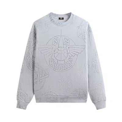 Pre-owned Kith For The New York Knicks Sketched Vintage Nelson Crewneck 'light Heather Grey' | Men's Size Xl