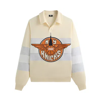 Pre-owned Kith For The New York Knicks Wings Nelson Collared Pullover 'sandrift' | Cream | Men's Size Xs In White
