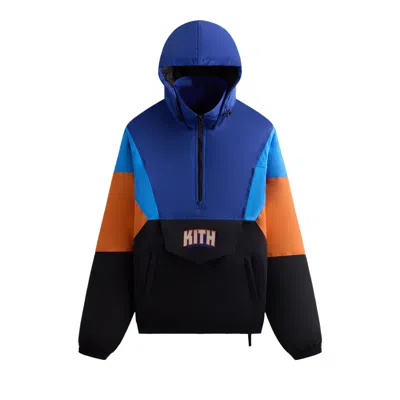 Pre-owned Kith For The New York Knicks Wings Quarter Zip Anorak 'black' In Multi