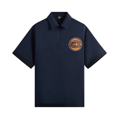 Pre-owned Kith For The New York Knicks Woodpoint Quarter Zip 'nocturnal' | Blue | Men's Size S