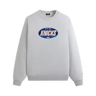 Pre-owned Kith For The New York Knicks Y2k Vintage Nelson Crewneck 'light Heather Grey' | Men's Size M In Gray