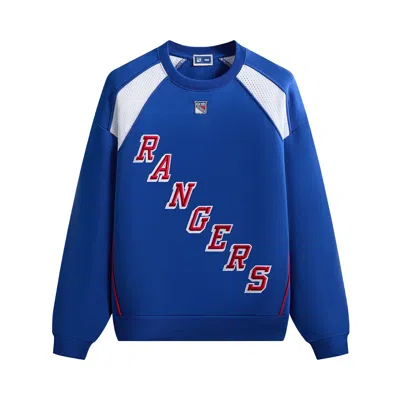 Pre-owned Kith For The New York Rangers Classic Nelson Crewneck 'cyclone' | Blue | Men's Size S