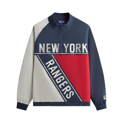 Pre-owned Kith For The New York Rangers Nylon Quarter Zip 'nocturnal' | Black | Men's Size L