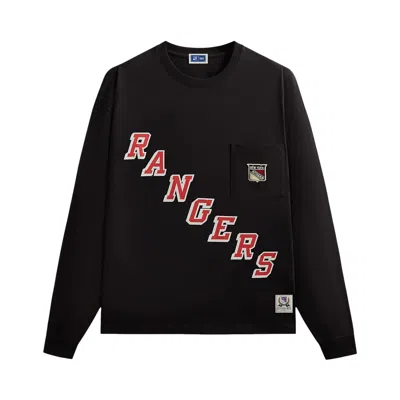 Pre-owned Kith For The New York Rangers Retro Vintage Long Sleeve Quinn Tee 'black' | Men's Size Xl
