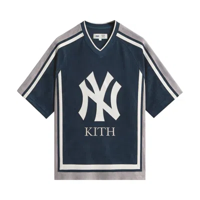 Pre-owned Kith For The New York Yankees Derek Jeter Leon Shirt 'nocturnal' | Blue | Men's Size Xl