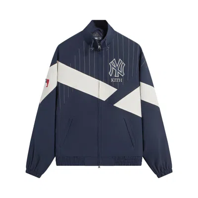 Pre-owned Kith For The New York Yankees Double Weave Shiloh Jacket 'nocturnal' | Blue | Men's Size Xs